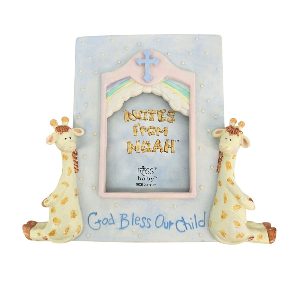 Russ Baby Notes From Noah Giraffe Picture Frame God Bless Our Child Frame
